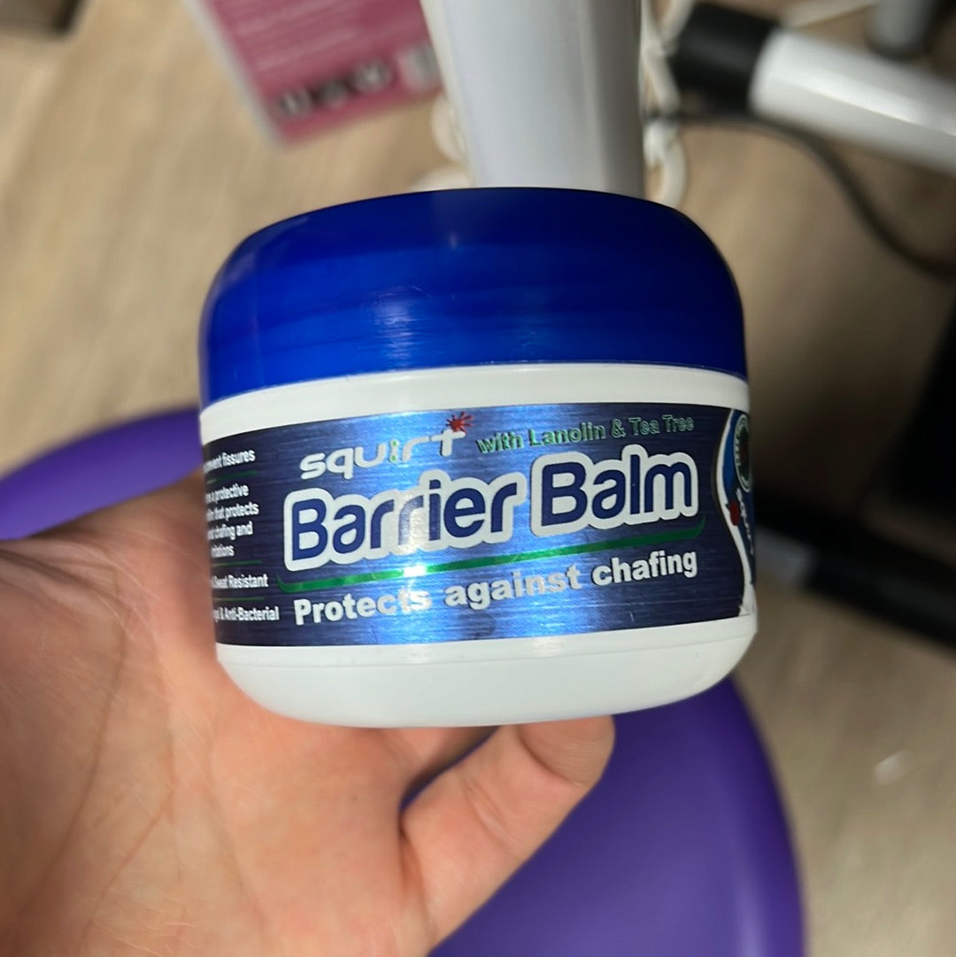 Squirt barrier balm